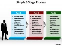 A simple 3 stage process editable powerpoint templates