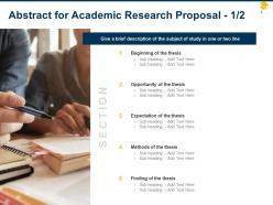 Academic research proposal powerpoint presentation slides