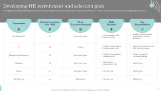 Actionable Recruitment And Selection Planning Process Complete Deck Ideas Informative