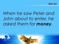 Acts 3 3 he asked them for money powerpoint church sermon