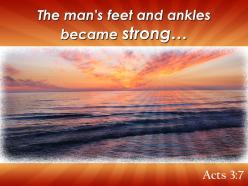 Acts 3 7 man feet and ankles became strong powerpoint church sermon