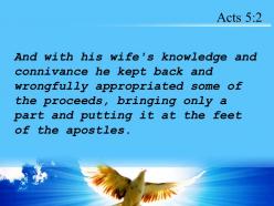 Acts 5 2 put it at the apostles feet powerpoint church sermon