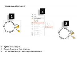 Ad broken chain with lock and key powerpoint template