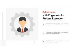 Admin icon with cogwheels for process execution