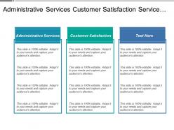 Administrative services customer satisfaction service delays quality service