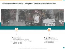 Advertisement proposal template powerpoint presentation slides