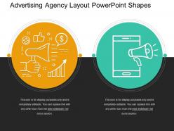 Advertising agency layout powerpoint shapes