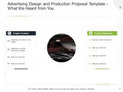 Advertising design and production proposal template powerpoint presentation slides