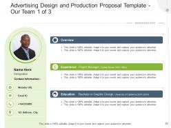 Advertising design and production proposal template powerpoint presentation slides