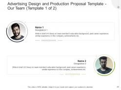 Advertising design and production proposal template powerpoint presentation slides