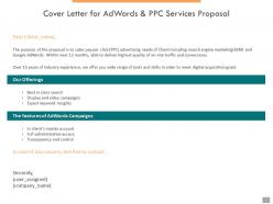 Adwords and ppc proposal template powerpoint presentation slides