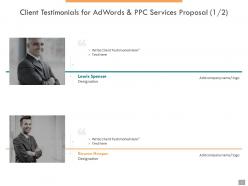 Adwords and ppc proposal template powerpoint presentation slides