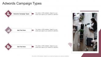 Adwords Campaign Types In Powerpoint And Google Slides Cpb