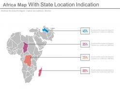 Africa map with state location indication powerpoint slides