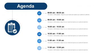 Agenda ppt show slide portrait