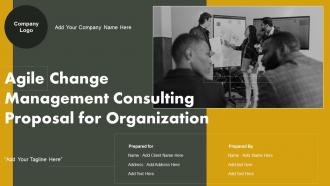 Agile Change Management Consulting Proposal For Organization Powerpoint Presentation Slides