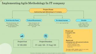 Agile Information Technology Project Management Powerpoint Presentation Slides