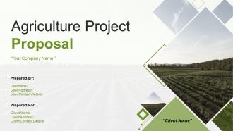 Agriculture project proposal powerpoint presentation slides