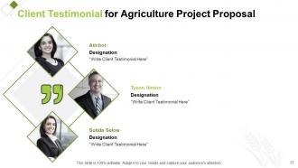 Agriculture project proposal powerpoint presentation slides