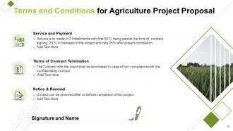 Agriculture project proposal powerpoint presentation slides