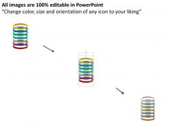 Ah colored multi staged ring diagram powerpoint template