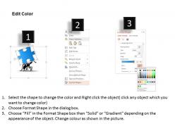 Ah puzzles on ant back for teamwork powerpoint template