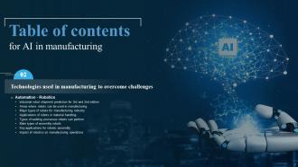 AI In Manufacturing Powerpoint Presentation Slides Content Ready Good