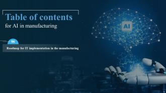 AI In Manufacturing Powerpoint Presentation Slides Editable Content Ready