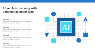 AI Machine Learning With Data Management Icon