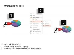 Al business man pushing piece of pie chart flat powerpoint design