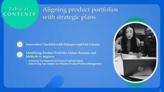 Aligning Product Portfolios With Strategic Plans Powerpoint Presentation Slides