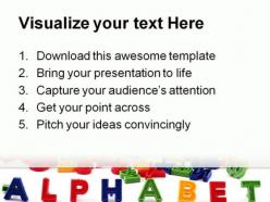 Alphabet education powerpoint backgrounds and templates 1210