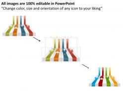 Am four colored arrows and pie charts powerpoint template