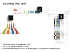 Am four colored arrows and pie charts powerpoint template