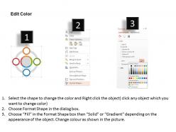 Ap four circles with world map marketing analysis flat powerpoint design