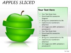 Apples sliced powerpoint presentation slides