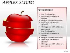 Apples sliced powerpoint presentation slides