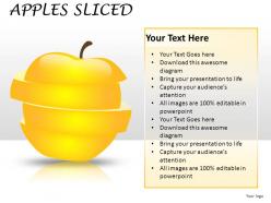 Apples sliced powerpoint presentation slides