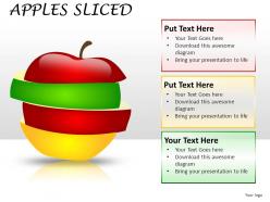 Apples sliced powerpoint presentation slides