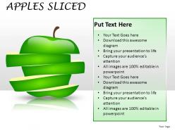 Apples sliced powerpoint presentation slides