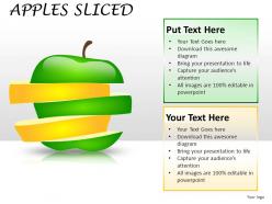 Apples sliced powerpoint presentation slides