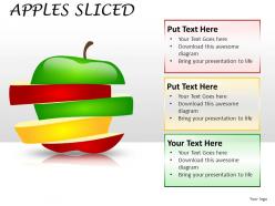 Apples sliced powerpoint presentation slides