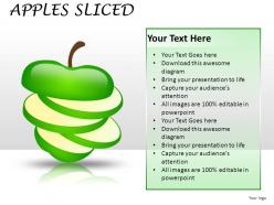 Apples sliced powerpoint presentation slides