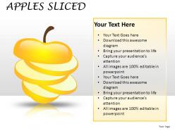 Apples sliced powerpoint presentation slides