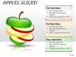 Apples sliced powerpoint presentation slides