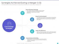 Application of merger strategy to increase financial capacity and increase customer base complete deck