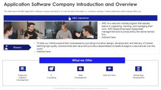 Application software company introduction web and mobile application software company