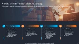 Applications Of IoT Logistics For Real Time Tracking And Visibility Powerpoint Presentation Slides IoT CD Researched Impressive