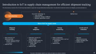 Applications Of IoT Logistics For Real Time Tracking And Visibility Powerpoint Presentation Slides IoT CD Ideas Interactive