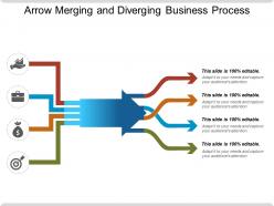 Arrow merging and diverging business process ppt presentation